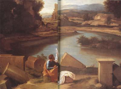 Nicolas Poussin Landscape with Saint Matthew and the Angel (mk10) Sweden oil painting art